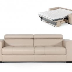 VIG Living Room Coronelli Collezioni Icon - Modern Italian Leather Queen Size Sofa Bed