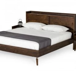 VIG Beds & Headboards Modrest Sutton - Mid-Century Elisa Acacia Wood Bed