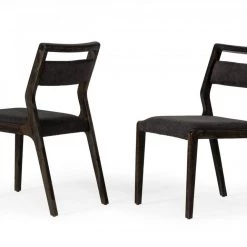 VIG Modrest Roger - Mid-century Acacia & Brown Dining Chair (Set Of 2)