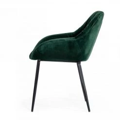 VIG Dining Room Modrest Katrina - Modern Green Fabric Dining Chair