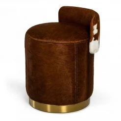 VIG Modrest Belvista - Modern Brown Cowhide Ottoman Bedroom