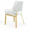 VIG Dining Room Modrest Ganon - Modern White & Gold Dining Chair