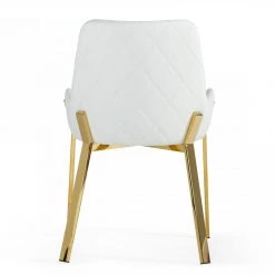 VIG Dining Room Modrest Ganon - Modern White & Gold Dining Chair