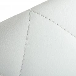 VIG Modrest Ganon - Modern White & Brushed Stainless Steel Dining Chair Dining Room