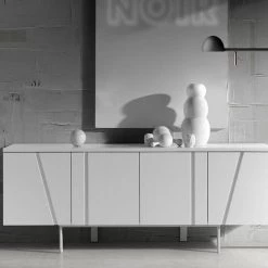 VIG Living Room Modrest Mario - Modern White Veneer Buffet