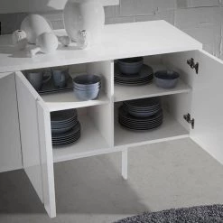 VIG Living Room Modrest Mario - Modern White Veneer Buffet