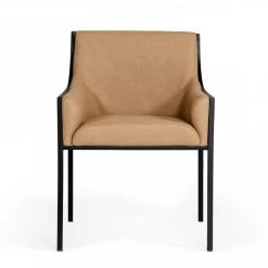 VIG Modrest Raul - Modern Suede Tan Dining Chair Dining Room