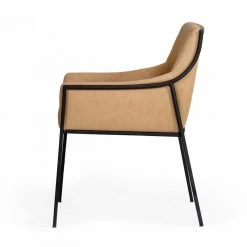 VIG Modrest Raul - Modern Suede Tan Dining Chair Dining Room