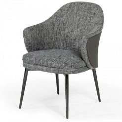 VIG Modrest Cora - Modern Grey Fabric & Leatherette Dining Chair Dining Room