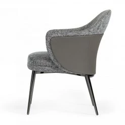 VIG Modrest Cora - Modern Grey Fabric & Leatherette Dining Chair Dining Room