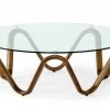 VIG Modrest Lassen - Modern Glass & Walnut Coffee Table