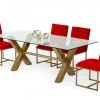 VIG Modrest Dandy - Modern Golden & Glass Dining Table