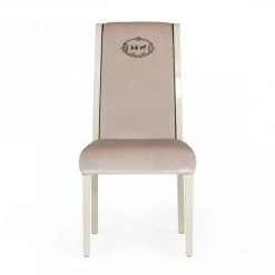 VIG A&X Whitby - Transitional Off White & Glossy Champagne Dining Chair (Set Of 2) Dining Room