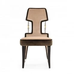 VIG A&X Alston - Transitional Off-White Chenille Fabric Dining Chair (Set Of 2) Dining Room