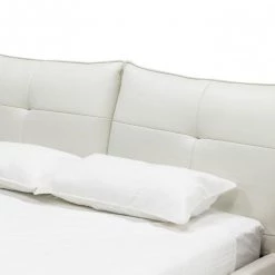 VIG Modrest Patrick - Modern White Leather Bed Beds & Headboards