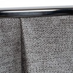 VIG Modrest Buckley - Modern Grey & Black Stainless Steel Bed W/ Nightstands