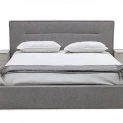 VIG Nova Domus Juliana - Italian Modern Dark Grey Upholstered Bed Bedroom