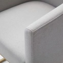 VIG Dining Room Modrest Yukon Modern Fabric And Antique Brass Dining Chair