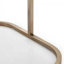 VIG Dining Room Modrest Yukon Modern Fabric And Antique Brass Dining Chair