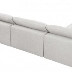 Meridian Furniture Serene 5 Piece Linen Deluxe Modular Overstuffed Reversible Sectional