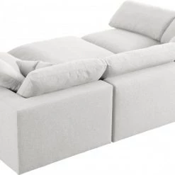 Meridian Furniture Serene 6 Piece Linen Deluxe Modular Overstuffed Sectional