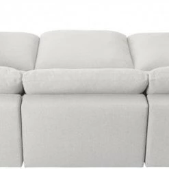 Meridian Furniture Serene 6 Piece Linen Deluxe Modular Overstuffed Sectional