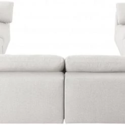 Meridian Furniture Serene 8 Piece Linen Deluxe Modular Overstuffed Sectional Living Room