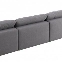 Meridian Furniture Serene 4 Piece Linen Fabric Modular Sofa