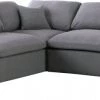 Meridian Furniture Serene 5 Piece Linen Deluxe Modular Overstuffed Sectional