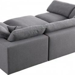 Meridian Furniture Serene 6 Piece Linen Deluxe Modular Overstuffed Sectional