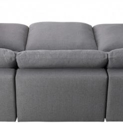 Meridian Furniture Serene 6 Piece Linen Deluxe Modular Overstuffed Sectional