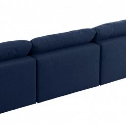 Meridian Furniture Serene 4 Piece Linen Fabric Modular Sofa