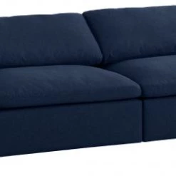 Meridian Furniture Serene 4 Piece Linen Fabric Modular Sofa