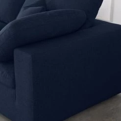 Meridian Furniture Serene 5 Piece Linen Deluxe Modular Overstuffed Reversible Sectional