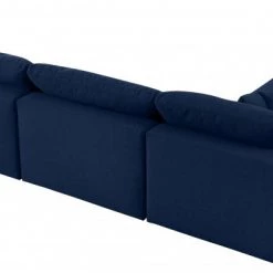 Meridian Furniture Serene 6 Piece Linen Deluxe Modular Overstuffed Reversible Sectional Living Room