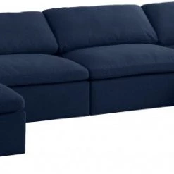 Meridian Furniture Serene 6 Piece Linen Deluxe Modular Overstuffed Sectional