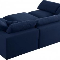 Meridian Furniture Serene 6 Piece Linen Deluxe Modular Overstuffed Sectional