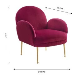TOV Gwen Velvet Accent Chair