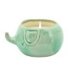 Sagebrook Home Decor 7.5"Fat Elephant, Scented Candle, Turq