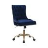 Coaster Paris Office Chair With Nailhead Blue And Brass