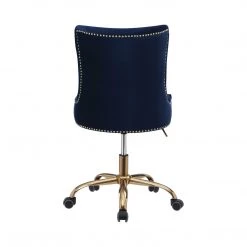 Coaster Paris Office Chair With Nailhead Blue And Brass