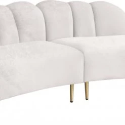 Meridian Furniture Divine Velvet 2 Piece Sectional Living Room