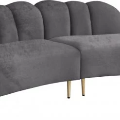 Meridian Furniture Divine Velvet 2 Piece Sectional Living Room