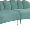 Meridian Furniture Divine Velvet 2 Piece Sectional Living Room