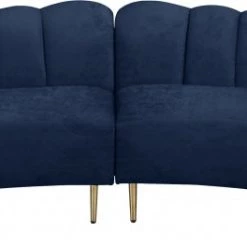 Meridian Furniture Divine Velvet 2 Piece Sectional Living Room