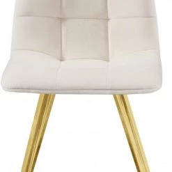 Meridian Furniture Dining Room Annie Velvet Gold Legs Dining Chair Set Of 2