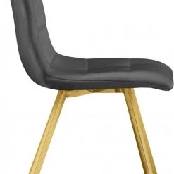 Meridian Furniture Dining Room Annie Velvet Gold Legs Dining Chair Set Of 2