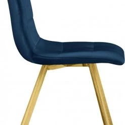 Meridian Furniture Dining Room Annie Velvet Gold Legs Dining Chair Set Of 2