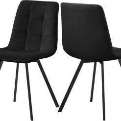 Meridian Furniture Dining Room Annie Velvet Dining Chair Set Of 2