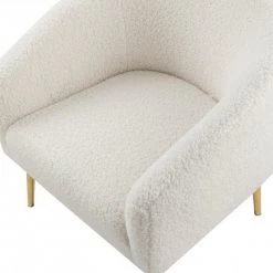 Meridian Furniture Barlow Faux Fur Chair Living Room